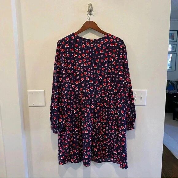 Popsugar long sleeve mini dress in size XXL heart print valentine - Picture 4 of 7